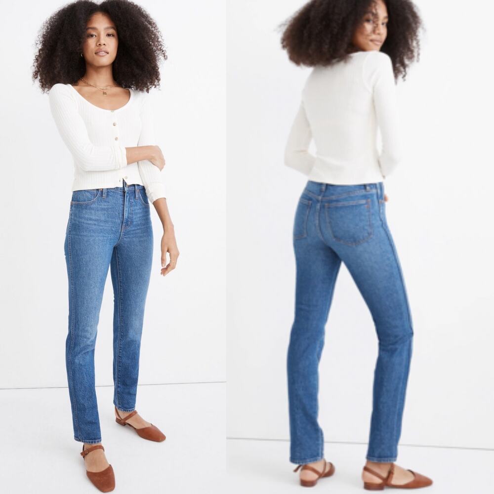 Madewell Stovepipe Full-Length High-Rise Jeans in Styler Wash size 29 x 33 - Picture 16 of 16
